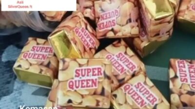 Makanan Coklat Merek Super Queen Produksi tanpa Ada Ijin dari BPOM dan PT maupun CV, Beredar di Warung dan Apk Online