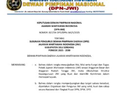 Hasan Basri terima SK Kepengurusan Jajaran Wartawan Indonesia (JWI) Kabupaten Deli Serdang Periode 2025-2030