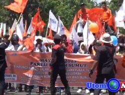 Partai Buruh Sumut bersama Elemen Serikat Buruh, Aksi Unjuk Rasa di Peringatan May Day 2025 ke Kantor Gubsu
