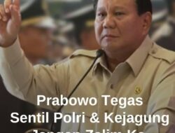 Presiden Prabowo Tegaskan Larangan Kriminalisasi Rakyat Kecil, Instruksikan Penegakan Hukum Berkeadilan.