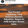 Ketika Korupsi Jadi Struktur Dan Rakyat Jadi Objek     Sebuah Pengingat dari Al-Qur’an dan Hadis   Oleh: Hasan Basri Siregar   Ketua JWI Deli Serdang